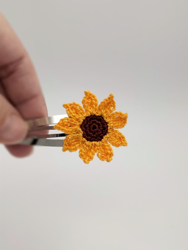 Barrette clip - Tournesol 