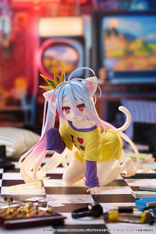 Figurine Shiro (No Game No Life) Desktop Cute Cat Ear T-Shirt