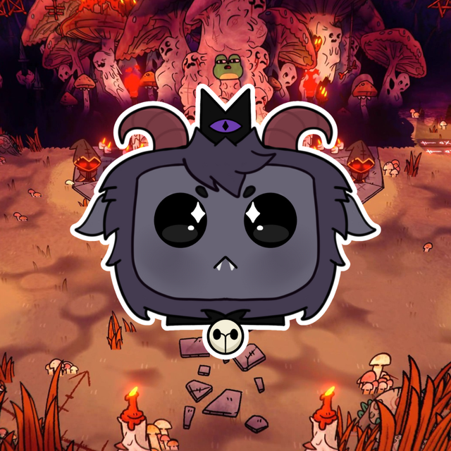 Cult Of The Lamb Chibi Goat Head Sticker