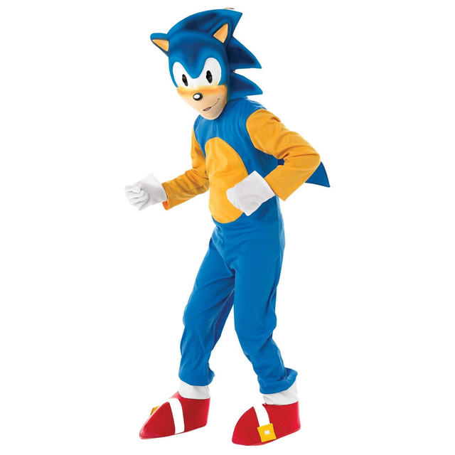 CARNEVALE , COSTUME  SONIC C/ MASCHERA  3/4 ANNI