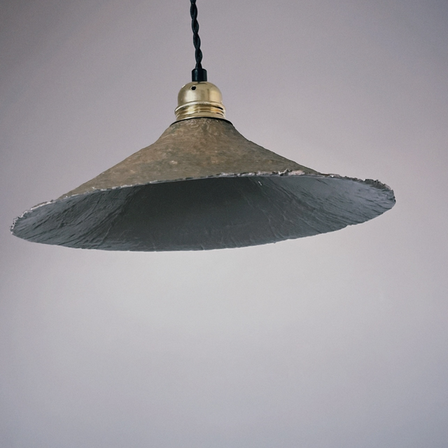 Abat jour suspension papier mâché London marron