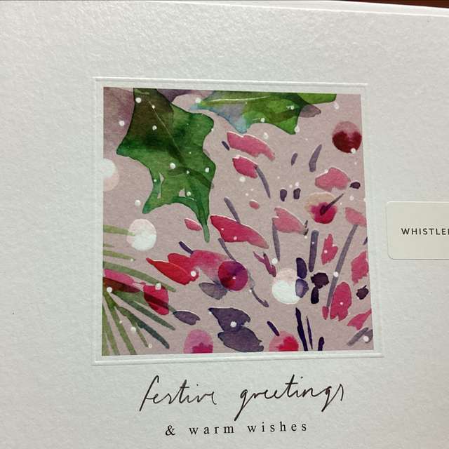 Christmas Open Whistlefish WC -festive greetings Pink 