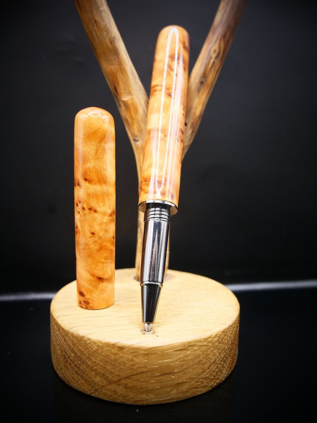 Stylo roller borgne racine de Thuya du Maroc 