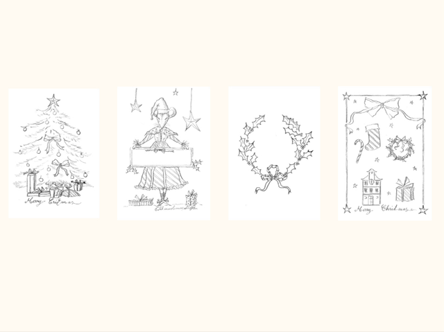 Cartes à colorier Noël 