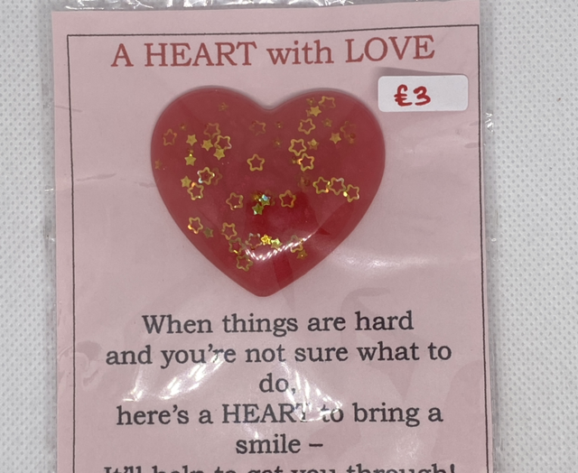 Pink pocket Hug with star glitter 