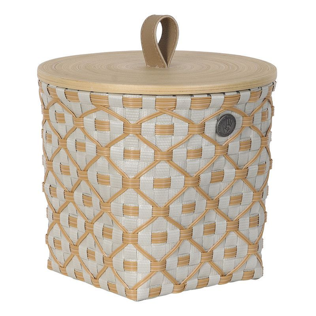 Ivy & Rose Basket S champagne with ecru pattern