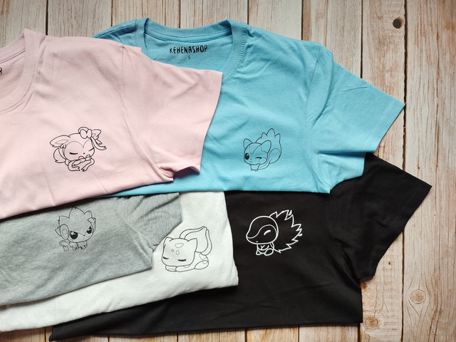 Camiseta personalizable / Customizable T-shirt | Pokemon - Digimon - Hamtaro - Animal Crossing - Haikyuu