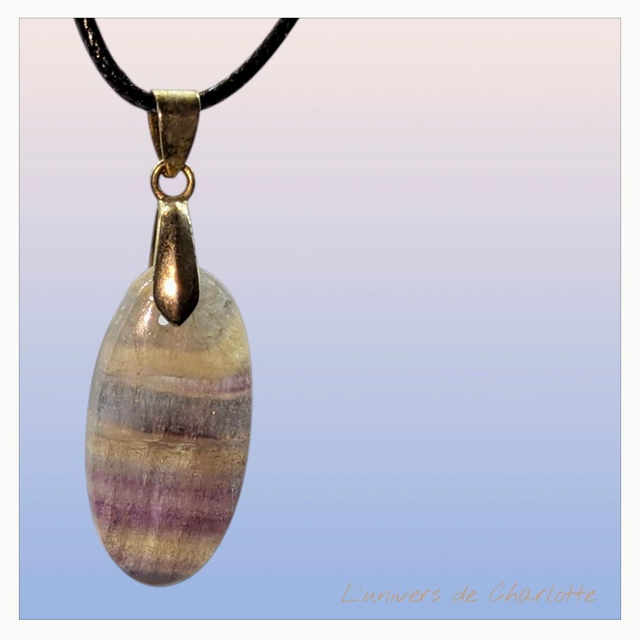 Pendentif &quot;Fluorite&quot; PN-095