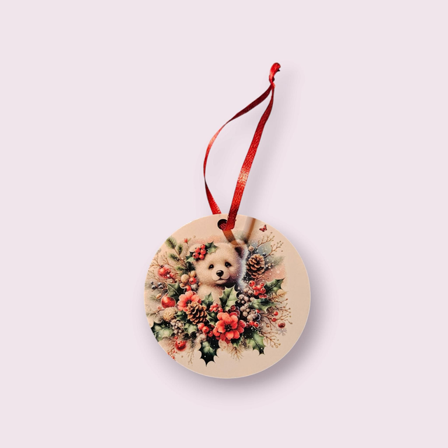 Boule de Noël ours blanc