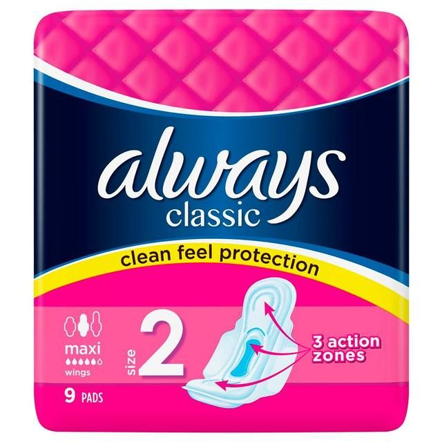 Always Classic Maxi Pads 9ct