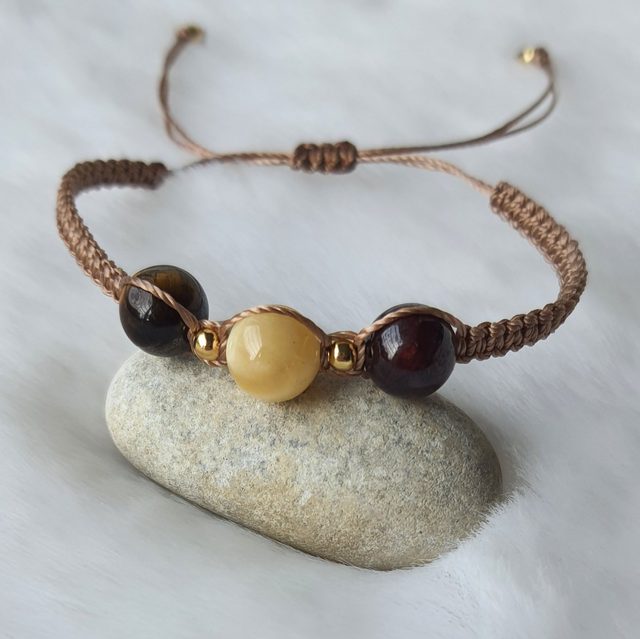 Bracelet Synergie 3 pierres "Oser Briller"