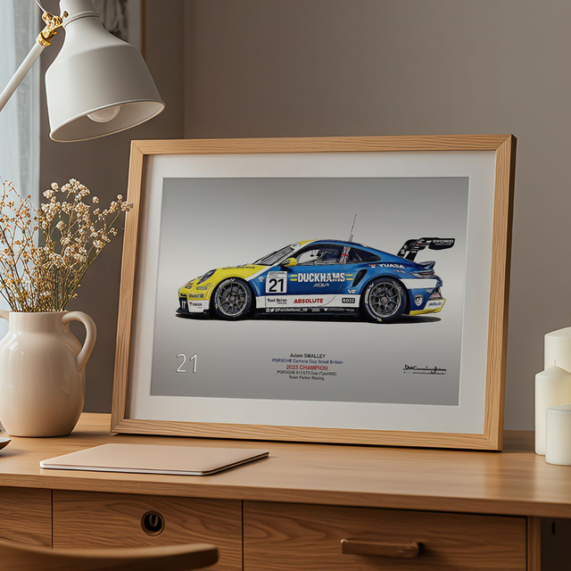 C231212 Porsche 992GT3Cup PCCGB23 Champion Team Parker Racing #21 Side