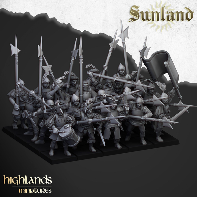 Sunland Troops with Halberds and Spears