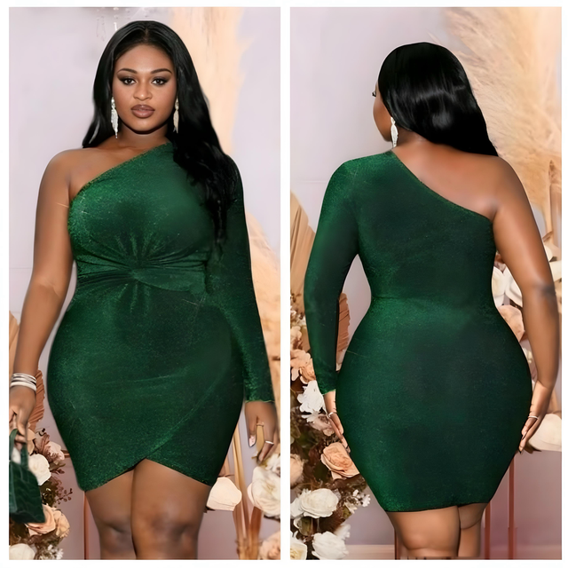 Robe Curvy « Divine Émeraude » 