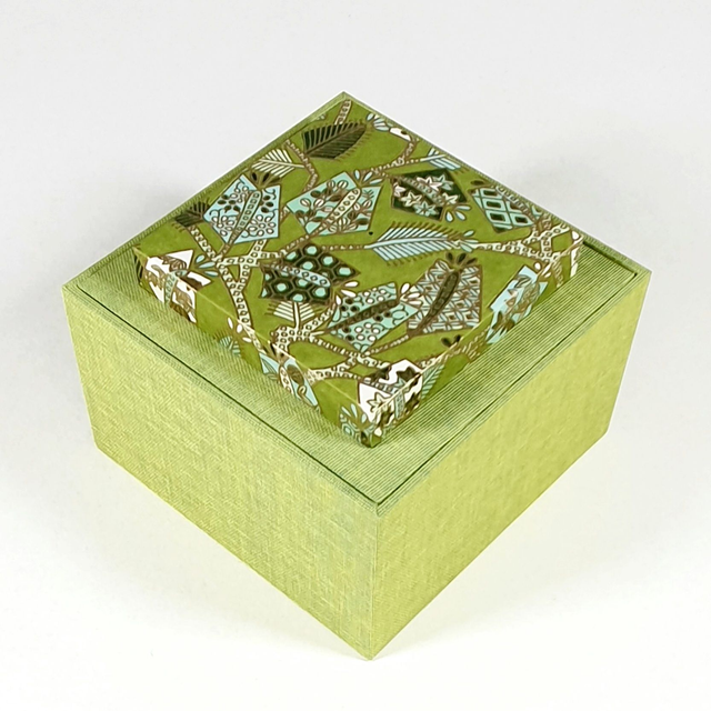 Boîte carrée à couvercle plat / Square Flat Lid, C