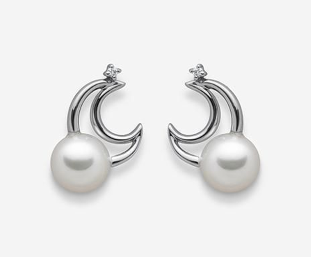 Orecchini Mikiko in Oro 18Kt con Perle e diamanti
