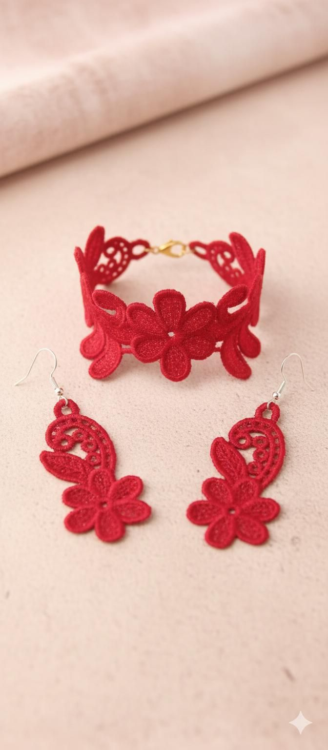 Ensemble bijoux dentelle 