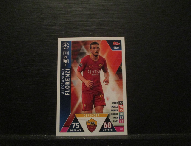 Alessandro Florenzi - UEFA Champions League Match Attax 2018/19 Original Trading Card #237
