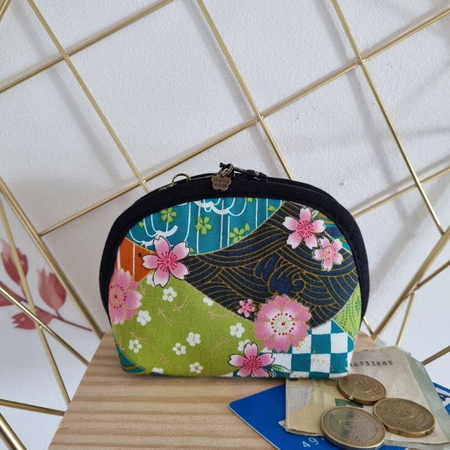 Porte-monnaie arrondi "Fanny" vert