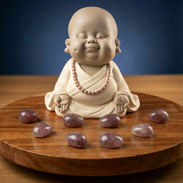 Pierre roulée Quartz Fraise AA (hématoïde -20 À 30mm)