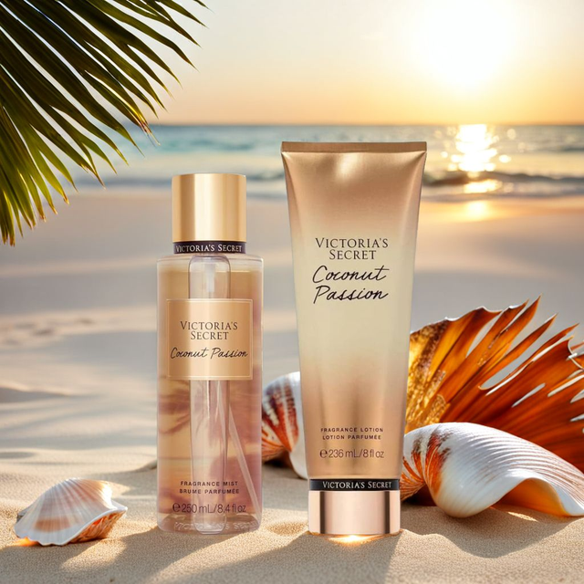 KIT Creme + Body Splash - Coconut - Passion Victoria&#039;s Secret 