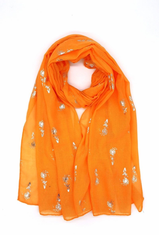 *FOULARD ORANGE PISSENLIT 