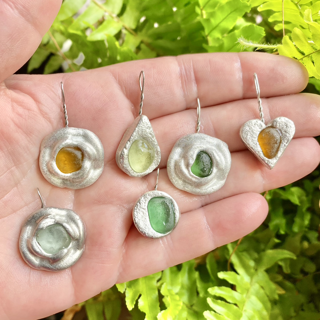 Sea glass pendant 
