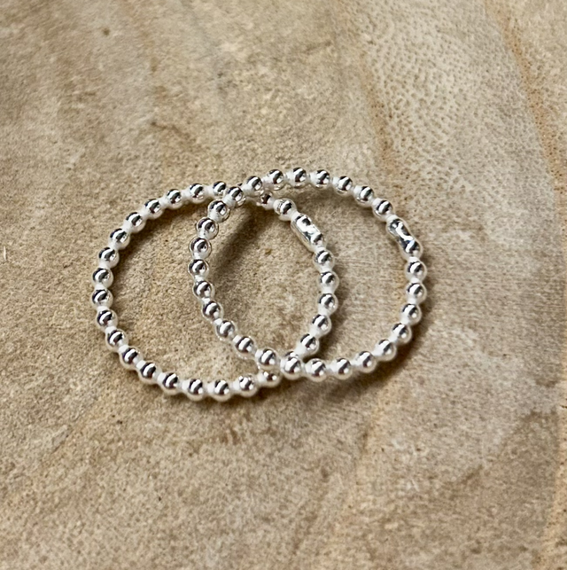 Sterling Silver 2mm bubble ring