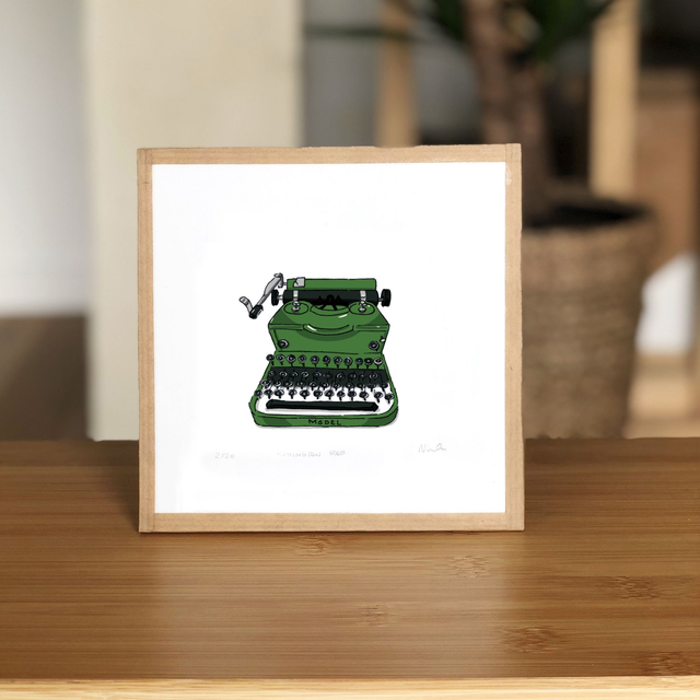 Retro Remington Typewriter Print - Office Decor &amp; Perfect Gift for Writers