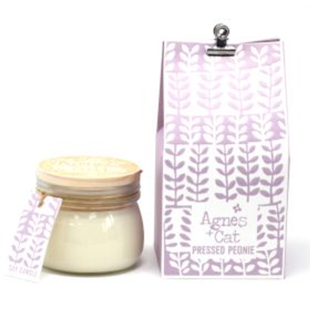 Bougie pot 180g - Pivoine Pressée