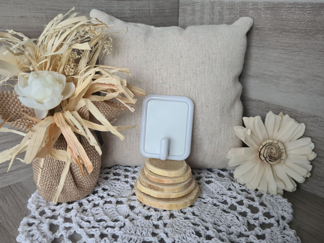 Petit crochet avec photos rectangle 4.5x5 cm Blanc 