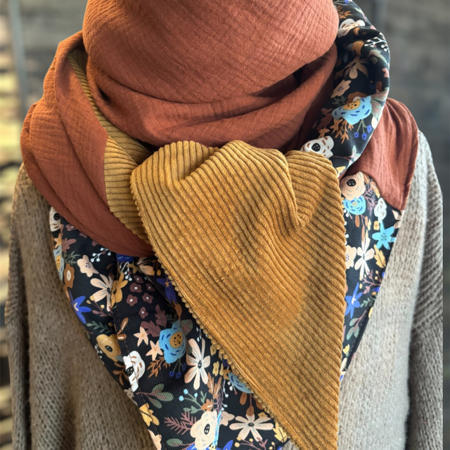 ÉCHARPE CUIVRE D’AUTOMNE – Collection Jardin Secret