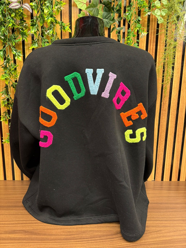 Sweater GOODVIBES - Zwart