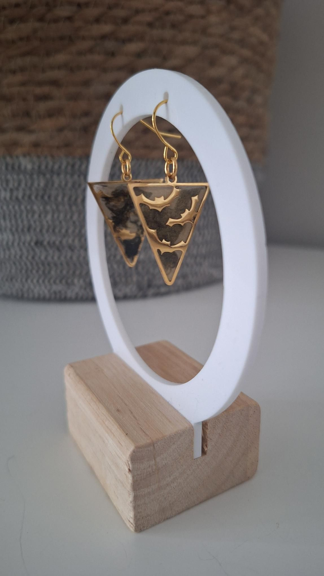 Boucles d&#039;oreilles chauves-souris Halloween nuage noir