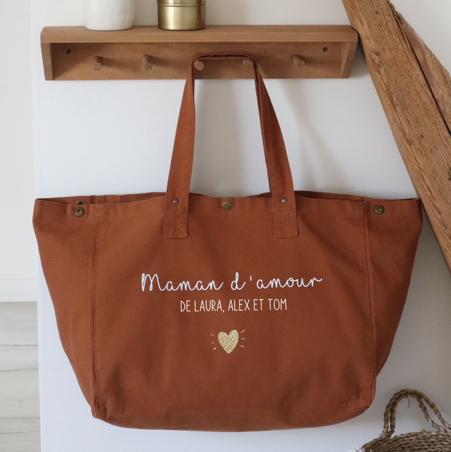 « maman d’amour » mon grand sac personnalisé