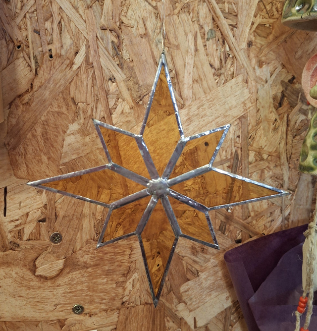 Vitrail Etoile orange