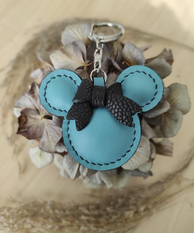 Porte clés Souris en cuir 