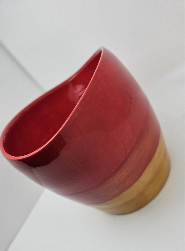 Vase automnale en faïence 