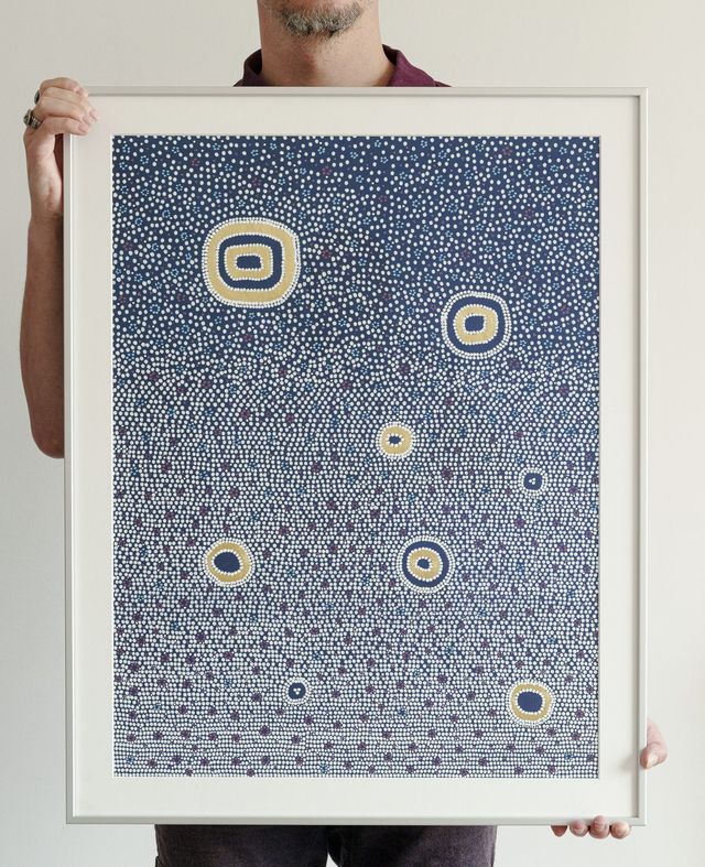 Peinture "Nuit étoilée" - 63 x 48 cm