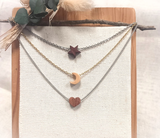 Une étoile, une lune ou un cœur : composer votre bijou | Création artisanale iséroise