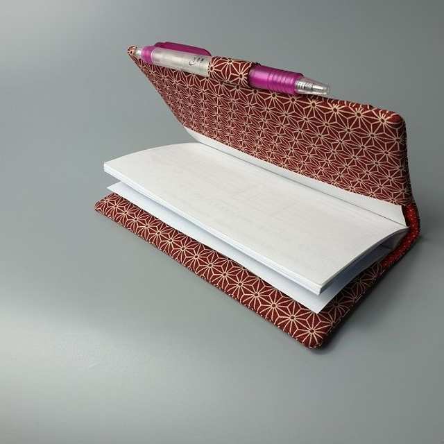 Protège chéquier &quot;Asanoha&quot; rouge