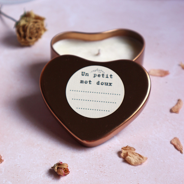 Rose ancienne Boîte coeur 50gr