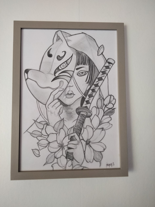 Guerrière japonaise format A4