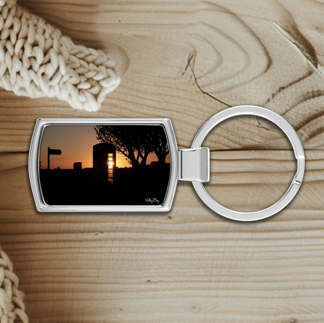 "Telephone Box Sunrise at Green Moor" Keyring  