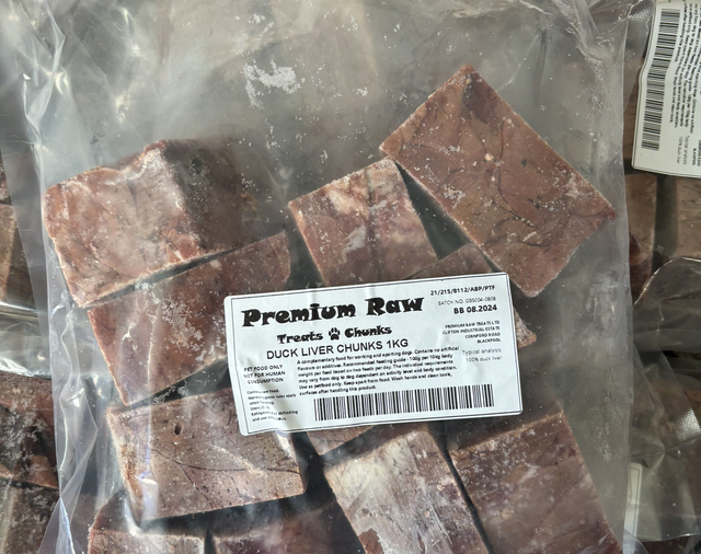 RAW - Duck Liver Chunks 1kg