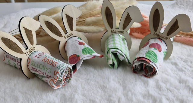 Ronds de serviette Lapin