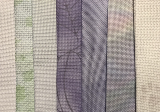 mixed bundle of assorted Aida and evenweave fabric 