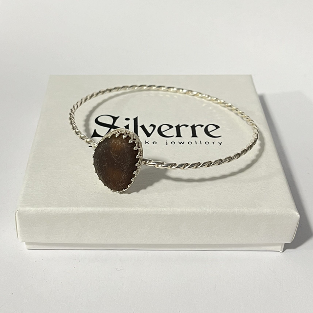 Amber Sea Glass Bangle