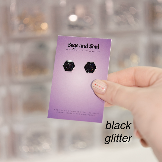 Sale - Hexagon Studs