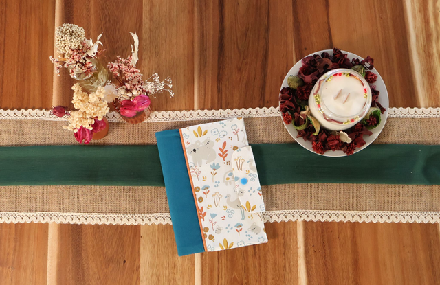 Koala - Bleu paon biais orange